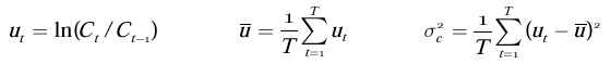 Volatility Formula